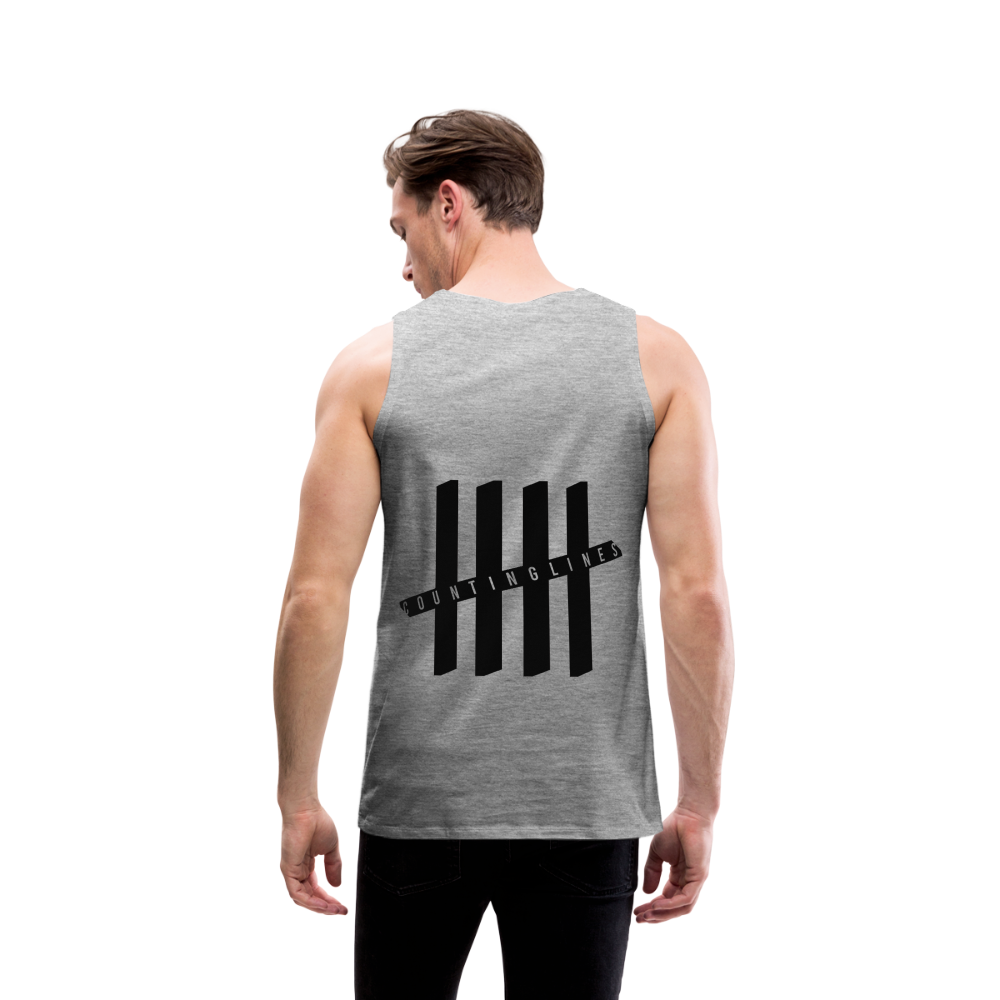 Tank Top - COUNTINGLINES Vertical - Grau meliert