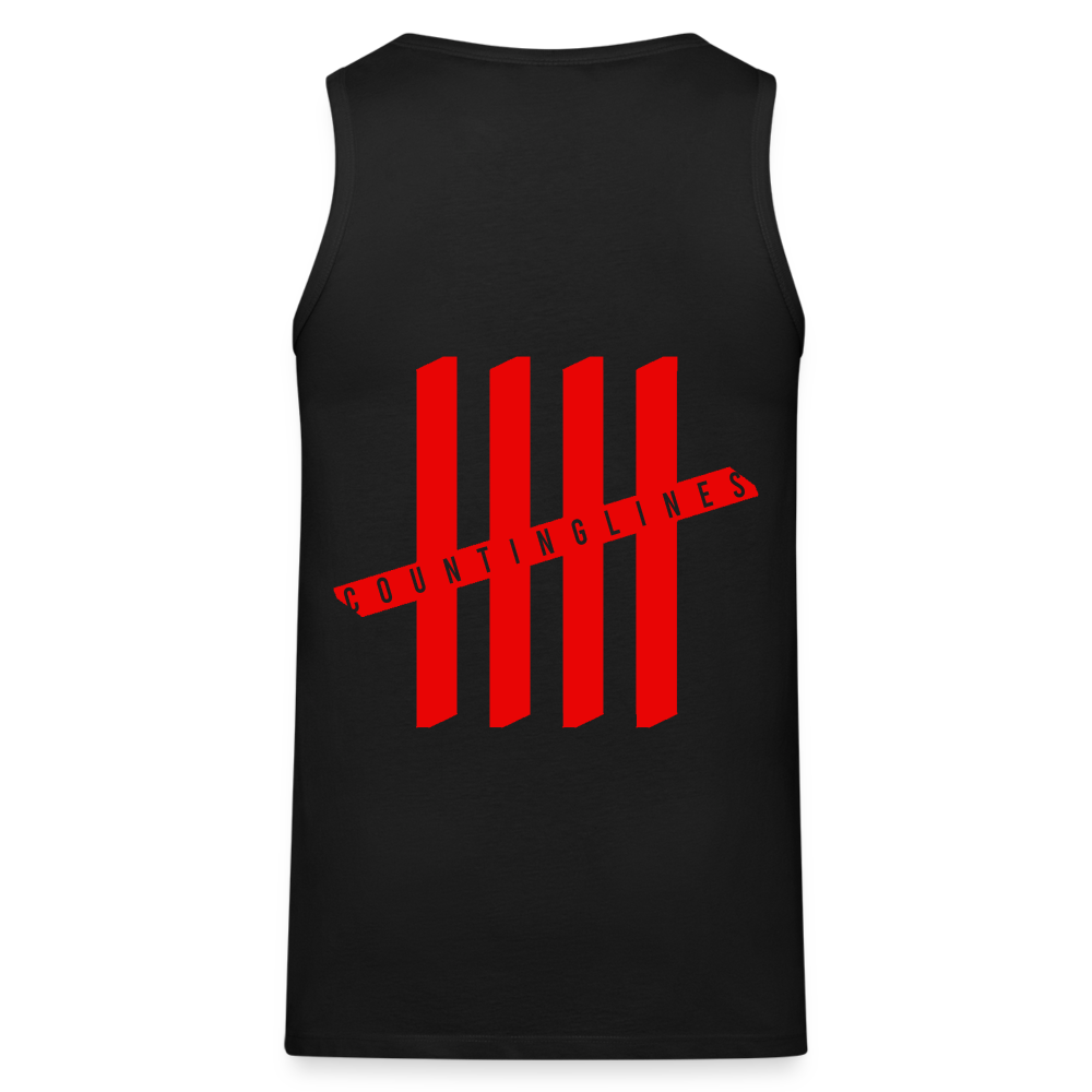 Tank Top - COUNTINGLINES Vertical - Schwarz
