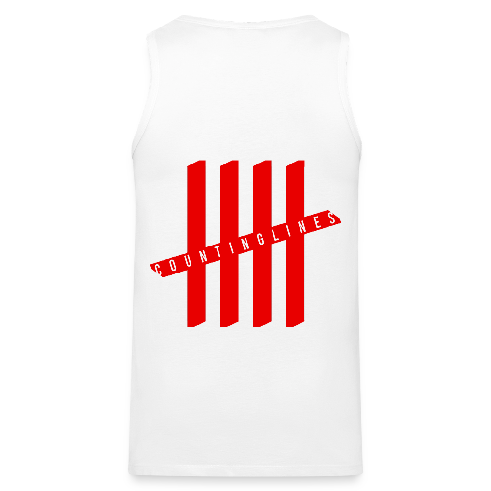 Tank Top - COUNTINGLINES Vertical - Weiß