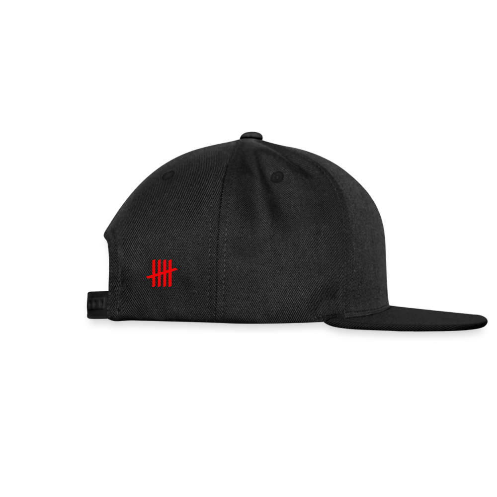 Snapback Cap - COUNT.YOUR.LIFE - Schwarz/Schwarz