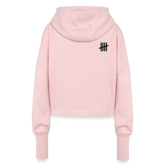 Cropped Hoodie - COUNT.YOUR.LIFE - light pink