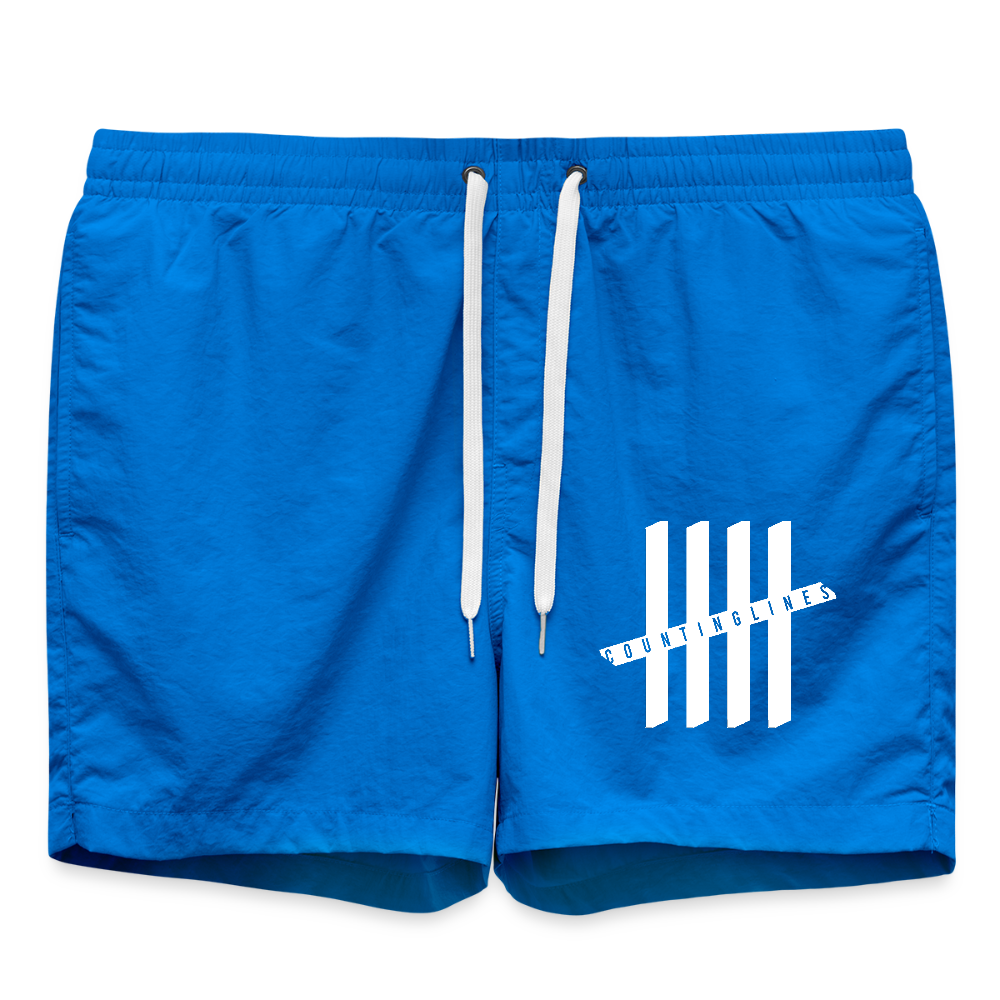 COUNTINGLINES Men Swim Trunks - cobalt blue