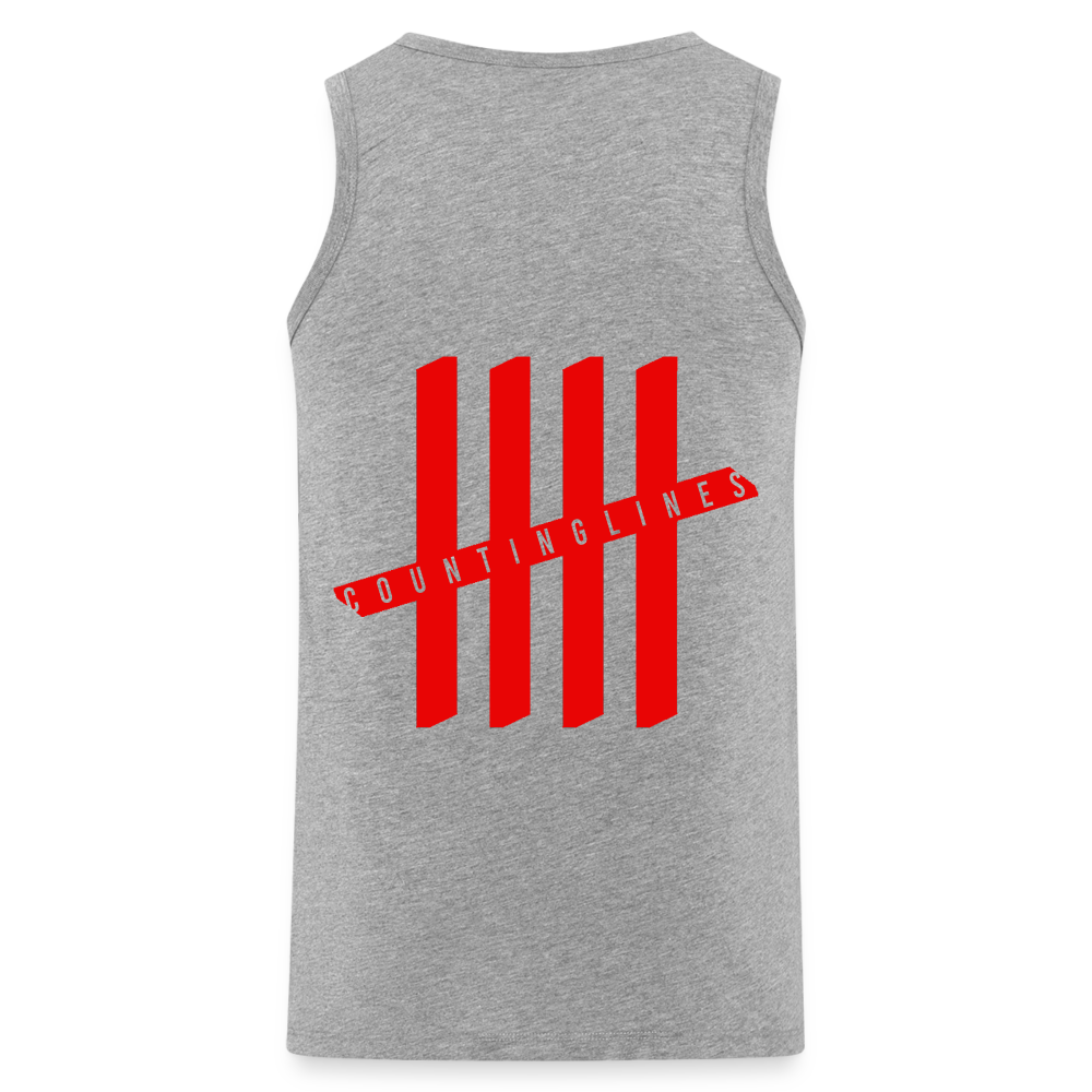 Tank Top - COUNTINGLINES Vertical - Grau meliert