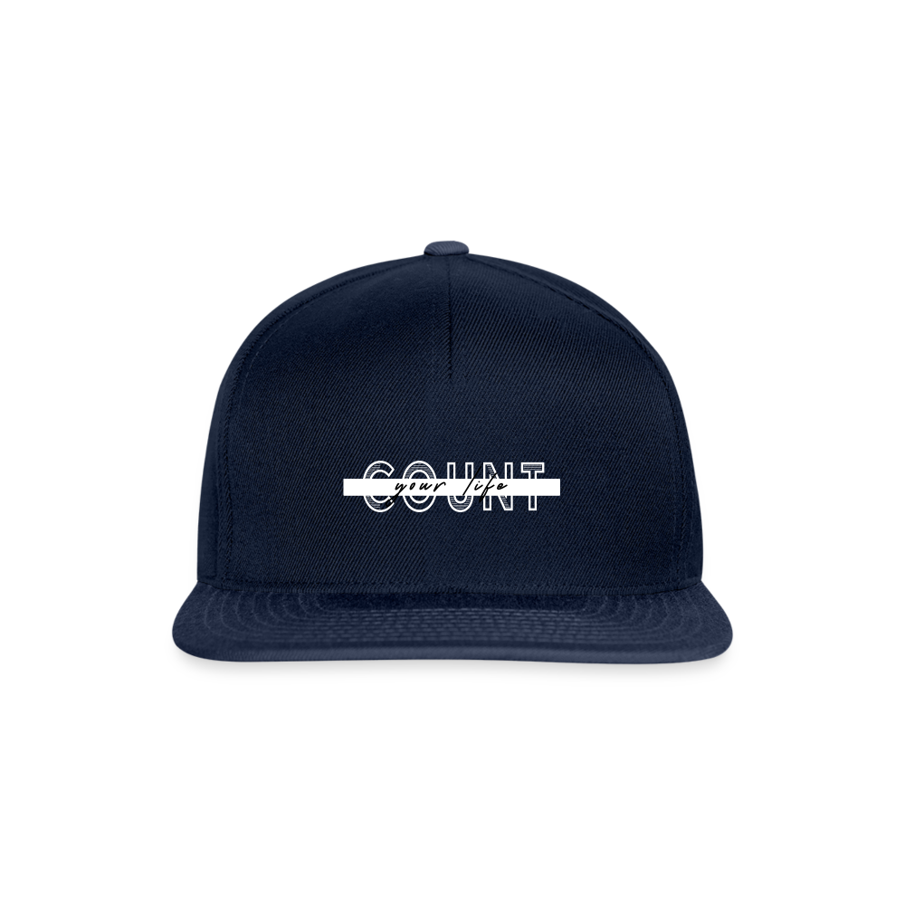 Snapback Cap - COUNT.YOUR.LIFE - Navy/Navy