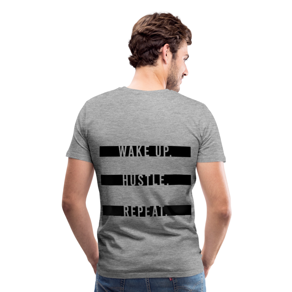 WAKE UP. HUSTLE. REAPEAT. - heather grey