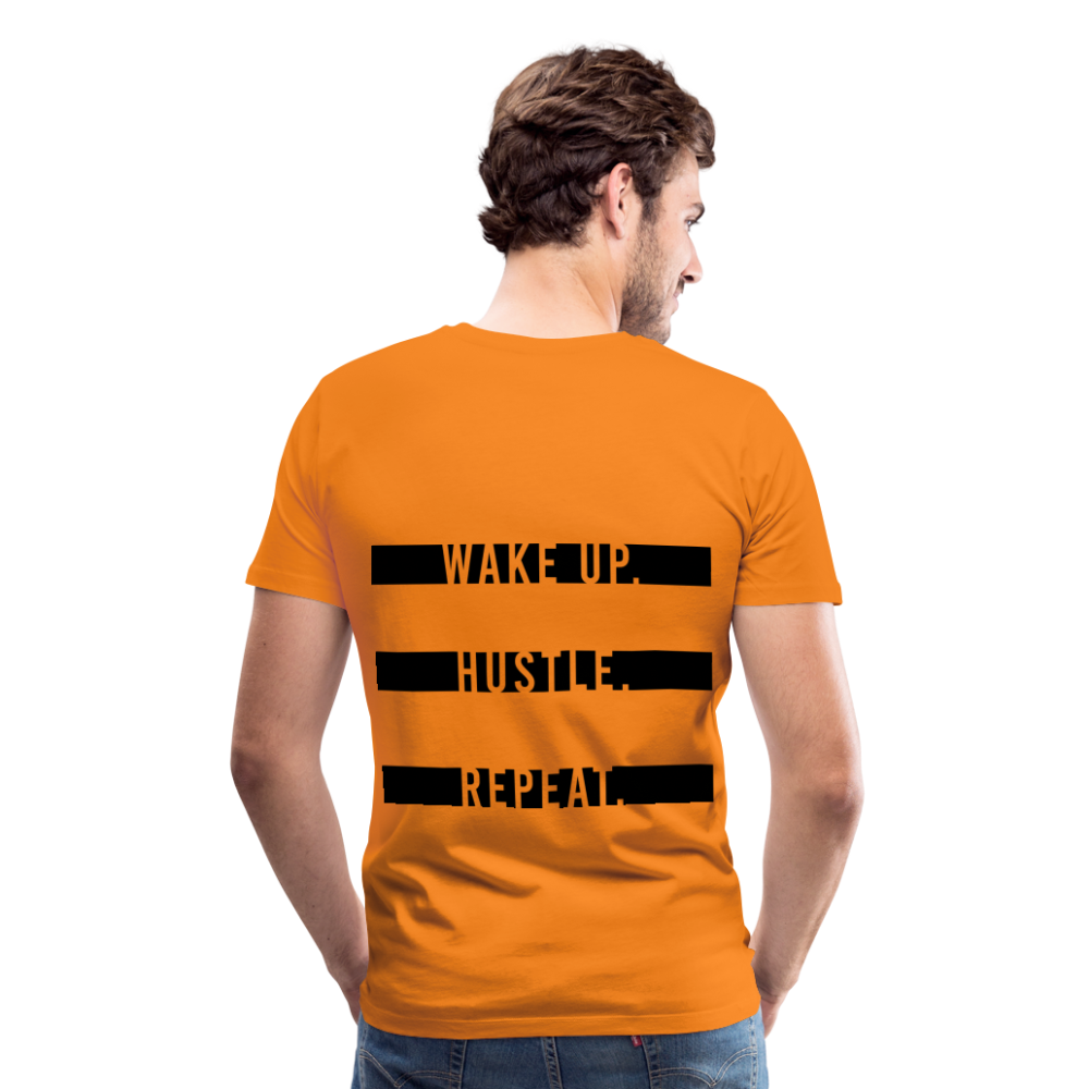 WAKE UP. HUSTLE. REAPEAT. - orange