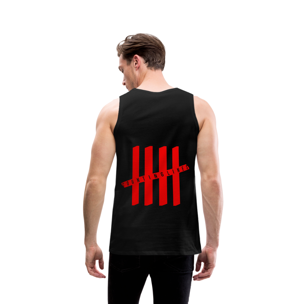 Tank Top - COUNTINGLINES Vertical - Schwarz