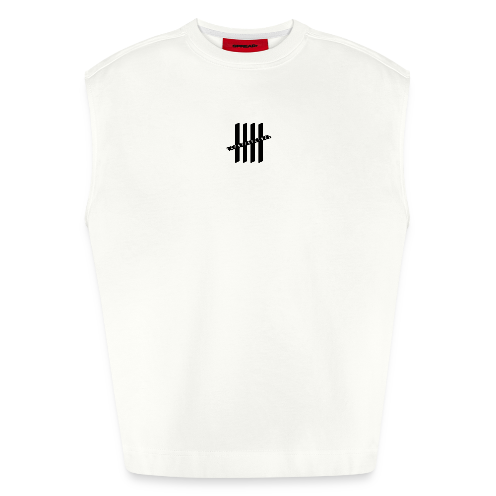 SKULL - Heavyweight Oversized Tank Top - OFF WHITE