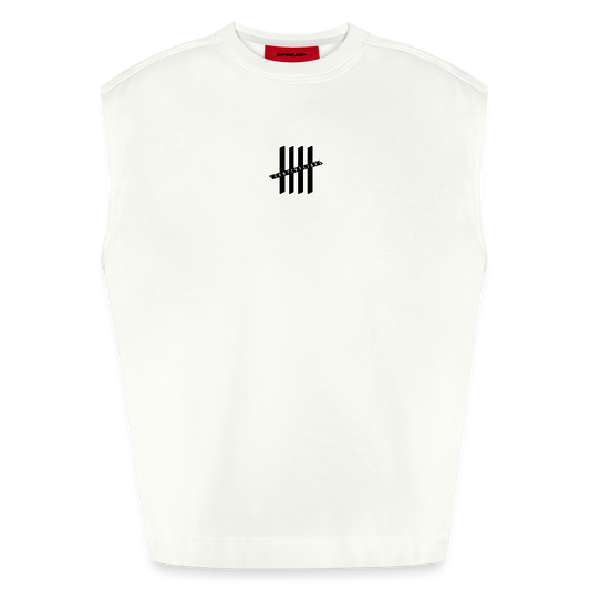 SKULL - Heavyweight Oversized Tank Top - OFF WHITE