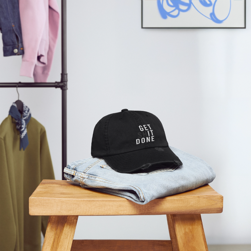 GETITDONE Destroyed Cap - black