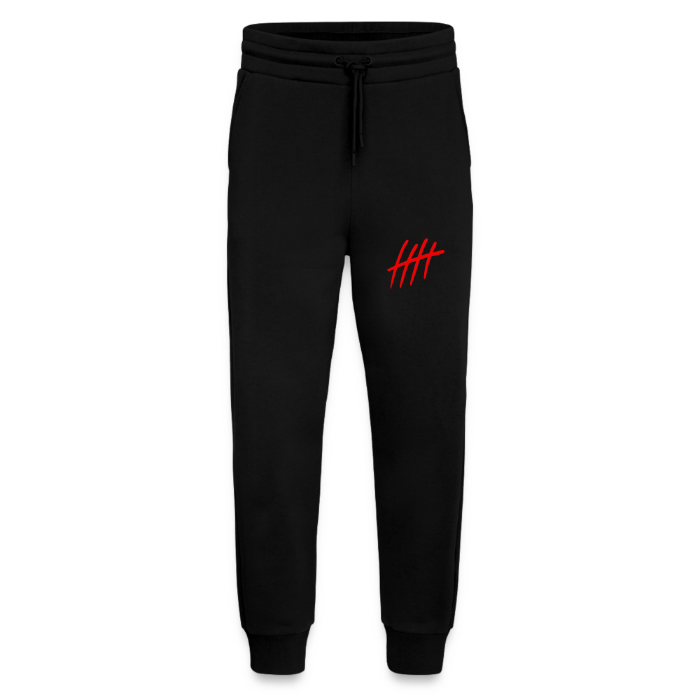 Red LINES Premium Joggers - SOLID BLACK