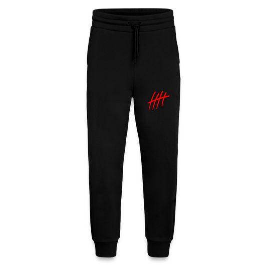Red LINES Premium Joggers - SOLID BLACK