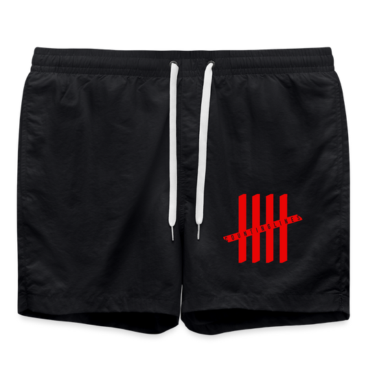 COUNTINGLINES Men Swim Trunks - black