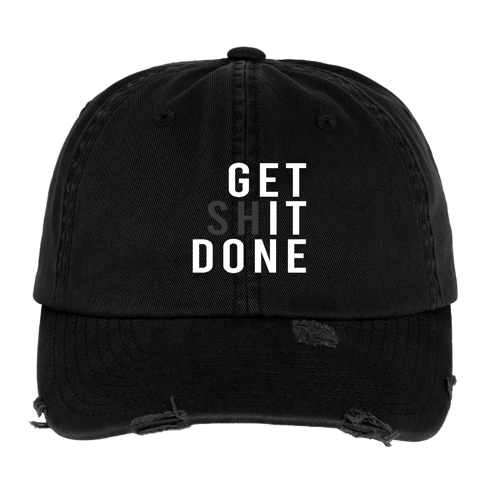 GETITDONE Destroyed Cap - black