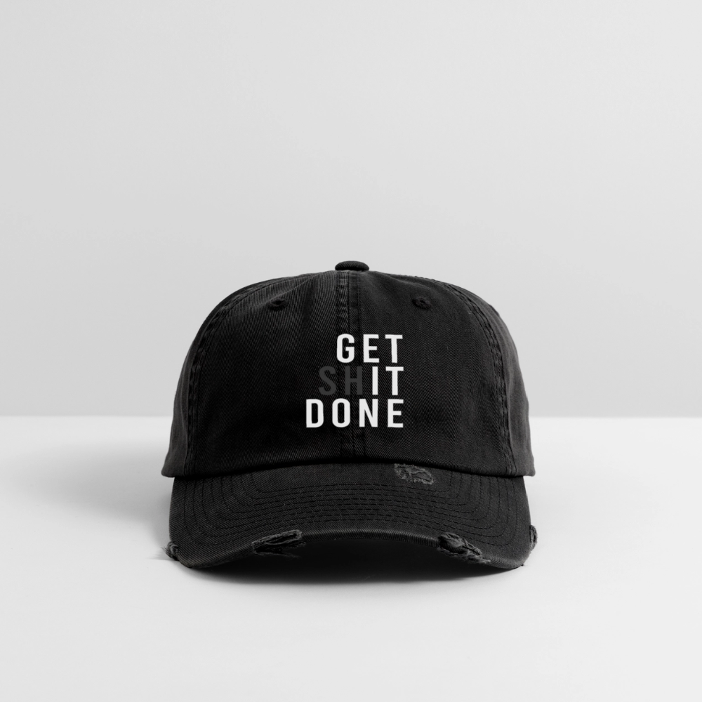 GETITDONE Destroyed Cap - black