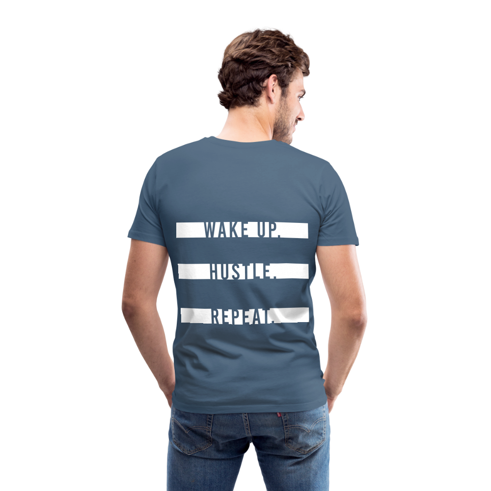 WAKE UP. HUSTLE. REPEAT. - Blaugrau
