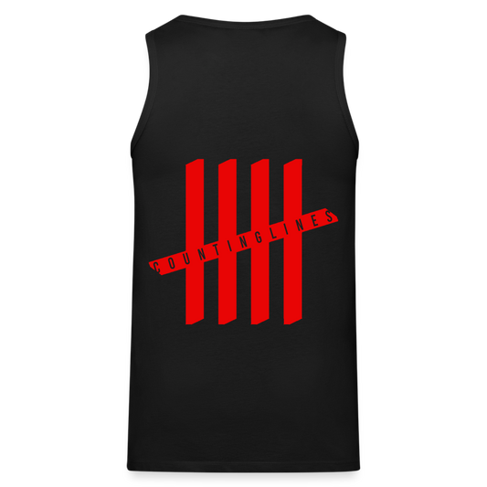 Tank Top - COUNTINGLINES Vertical - Schwarz