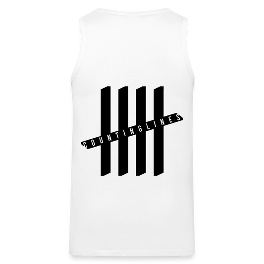 Tank Top - COUNTINGLINES Vertical - Weiß