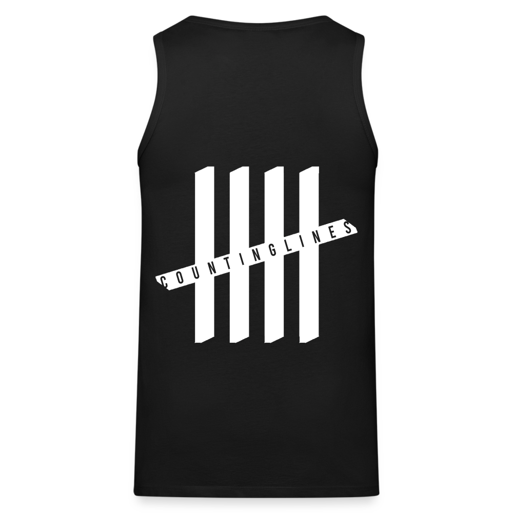 Tank Top - COUNTINGLINES Vertical - Schwarz