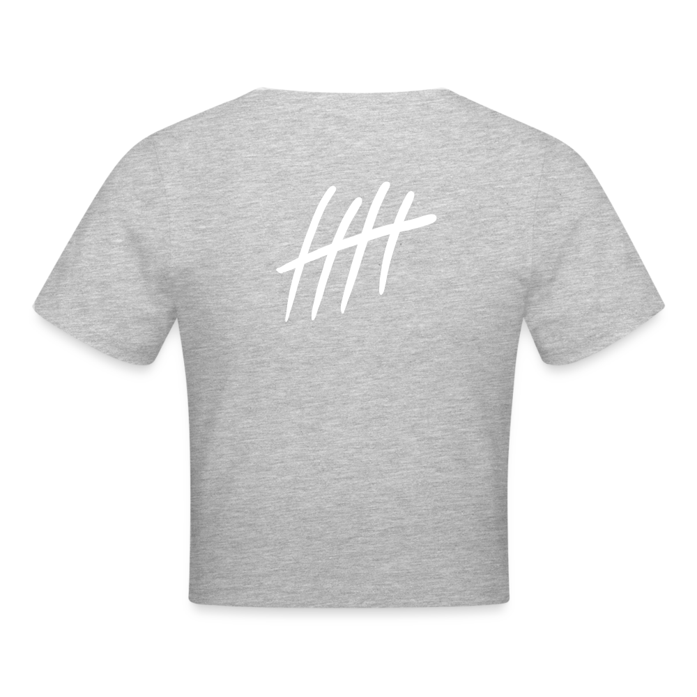Cropped LINES - heather grey