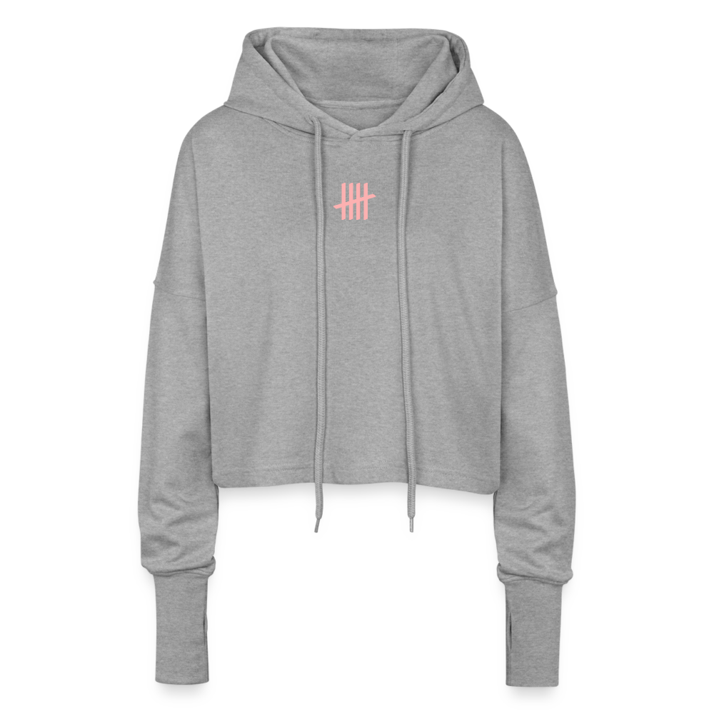 Cropped Hoodie - COUNTINGLINES Vertical - heather grey