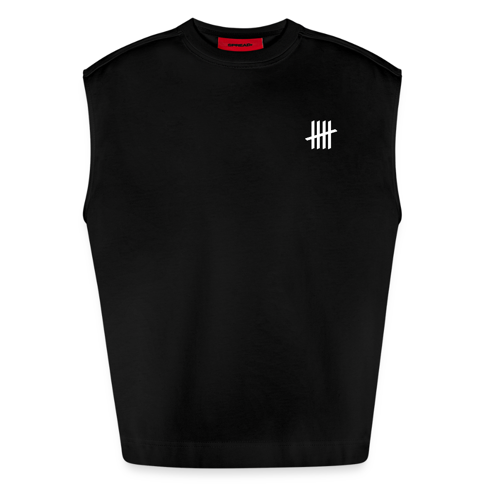 Oversized Organic Tank - COUNTINGLINES - SOLID BLACK
