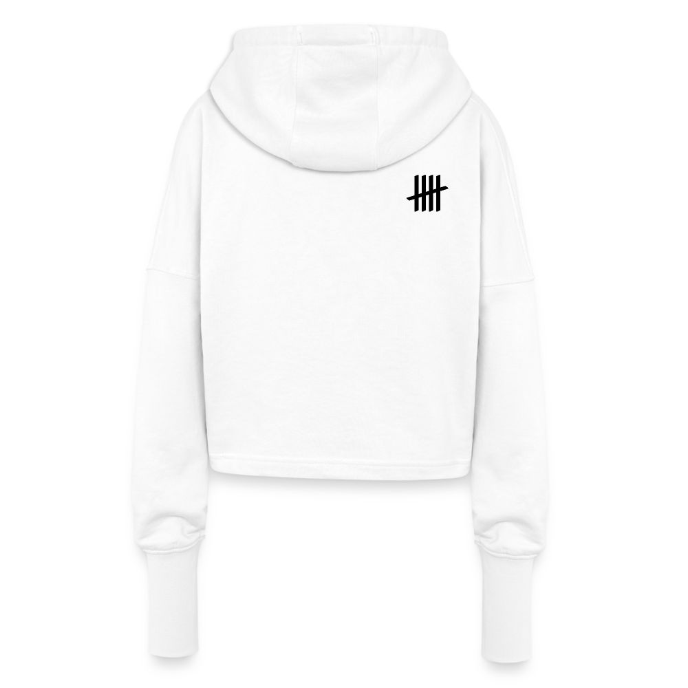 Cropped Hoodie - COUNT.YOUR.LIFE - white