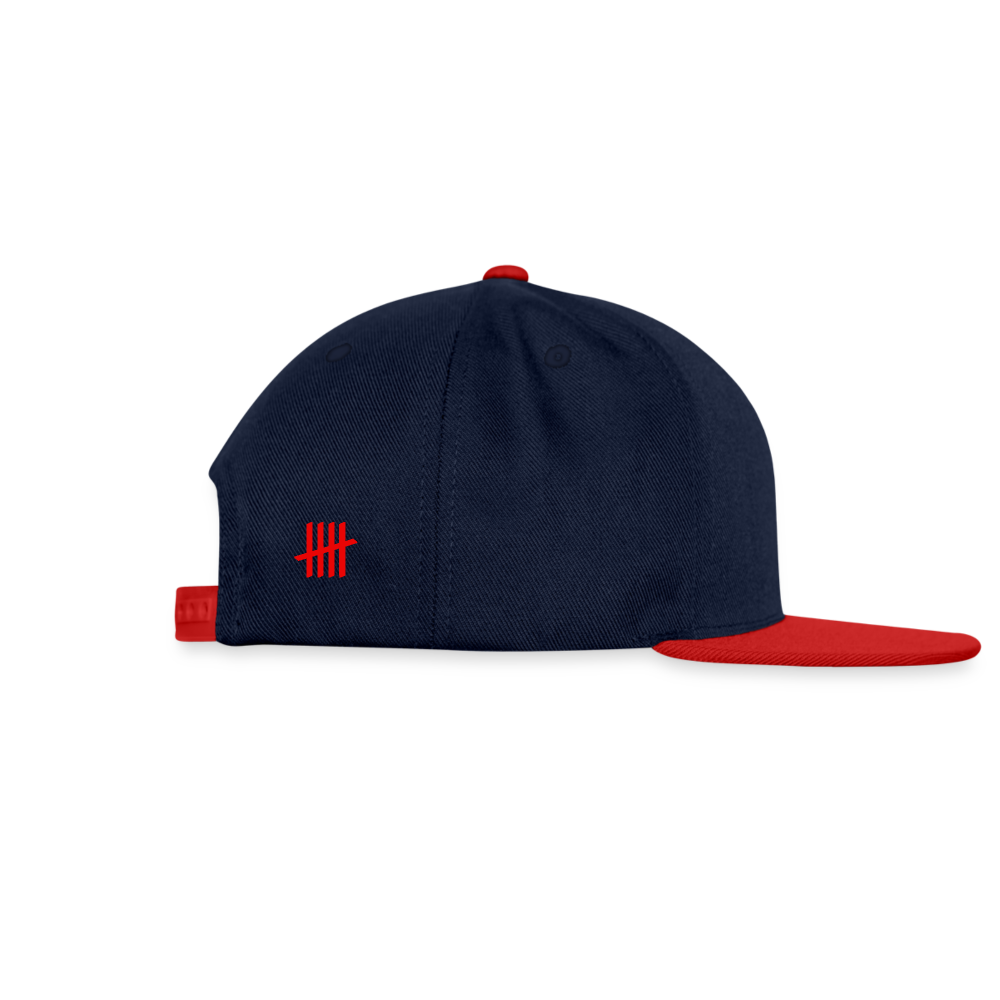 Snapback Cap - COUNT.YOUR.LIFE - Navy/Rot