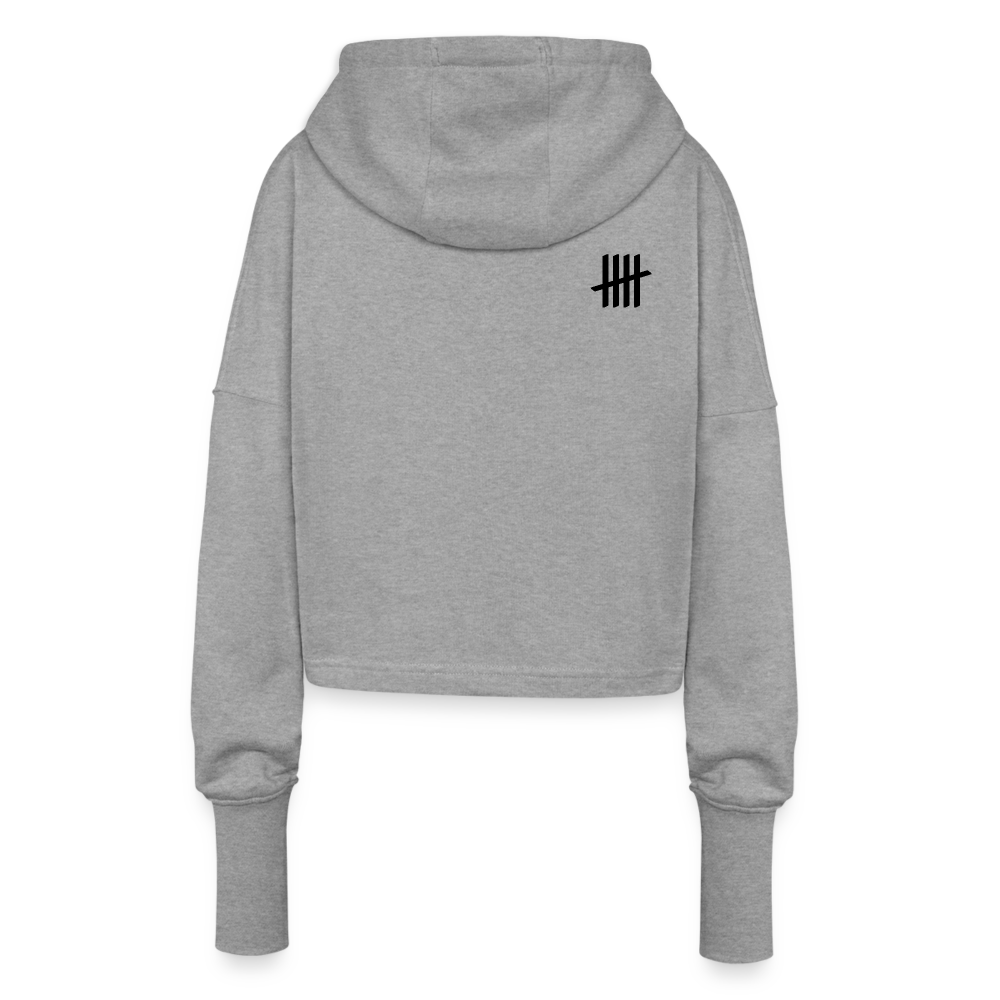 Cropped Hoodie - COUNT.YOUR.LIFE - heather grey