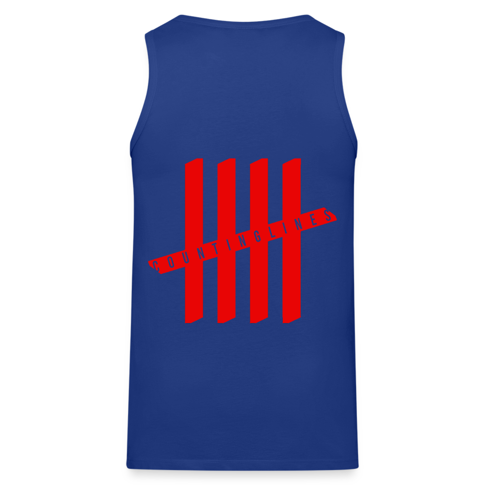 Tank Top - COUNTINGLINES Vertical - Königsblau
