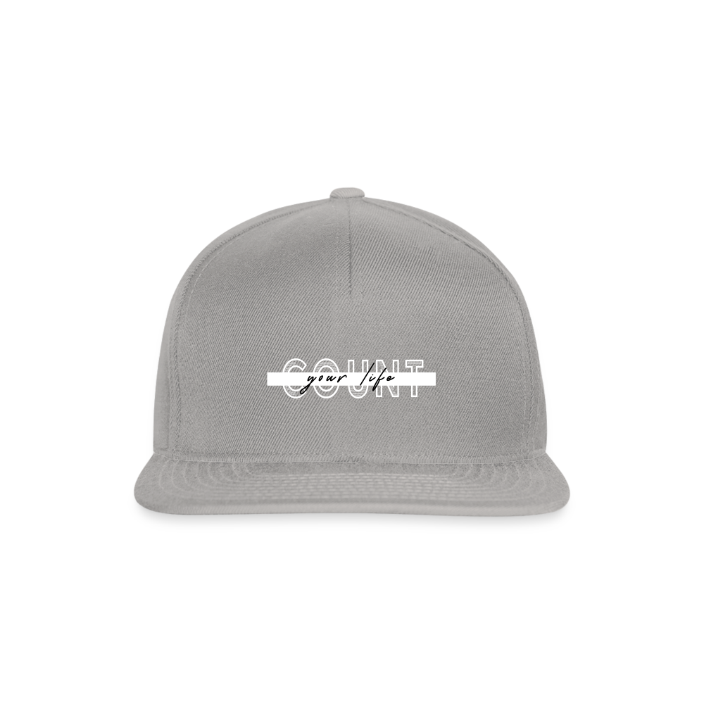 Snapback Cap - COUNT.YOUR.LIFE - Graphit/Graphit