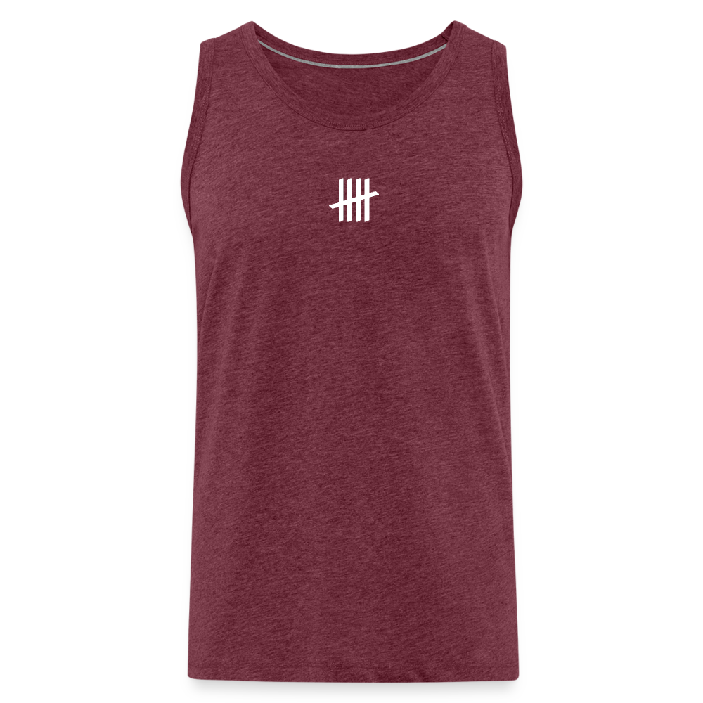 Tank Top - COUNTINGLINES Vertical - Bordeauxrot meliert