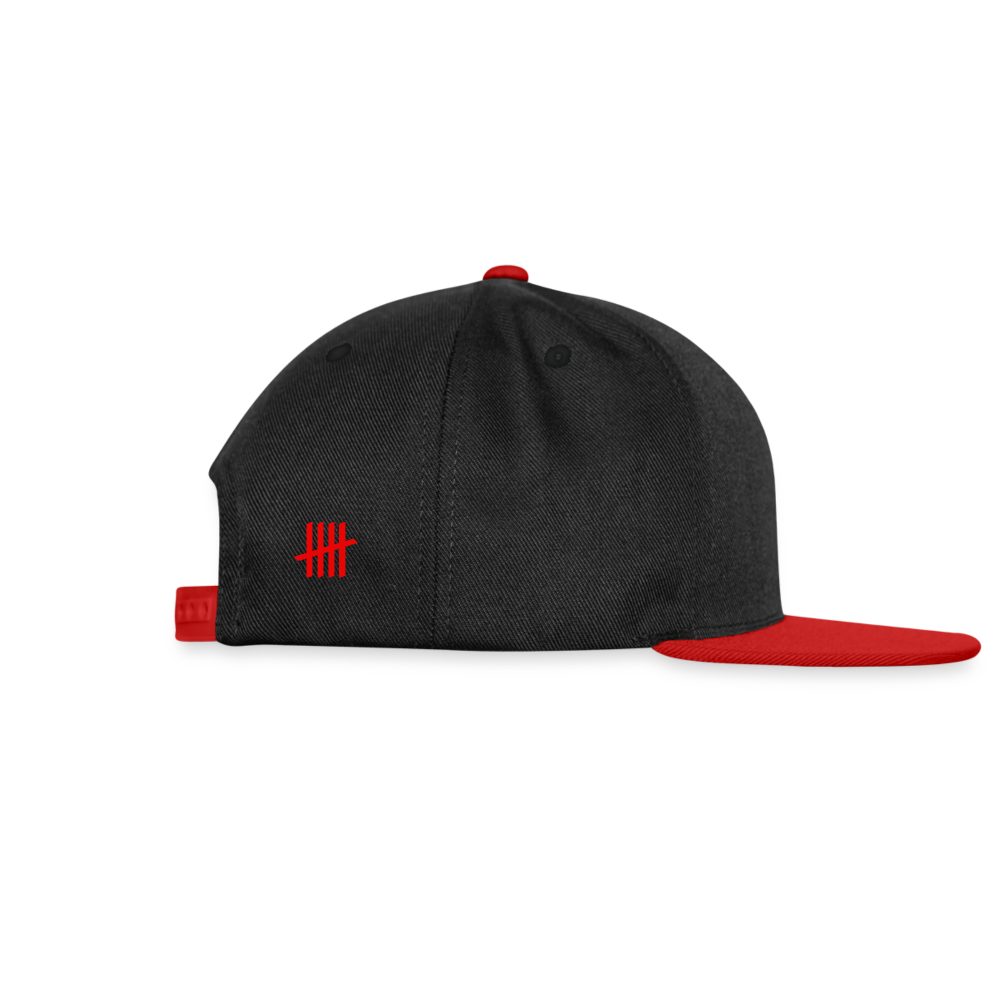 Snapback Cap - COUNT.YOUR.LIFE - Schwarz/Rot