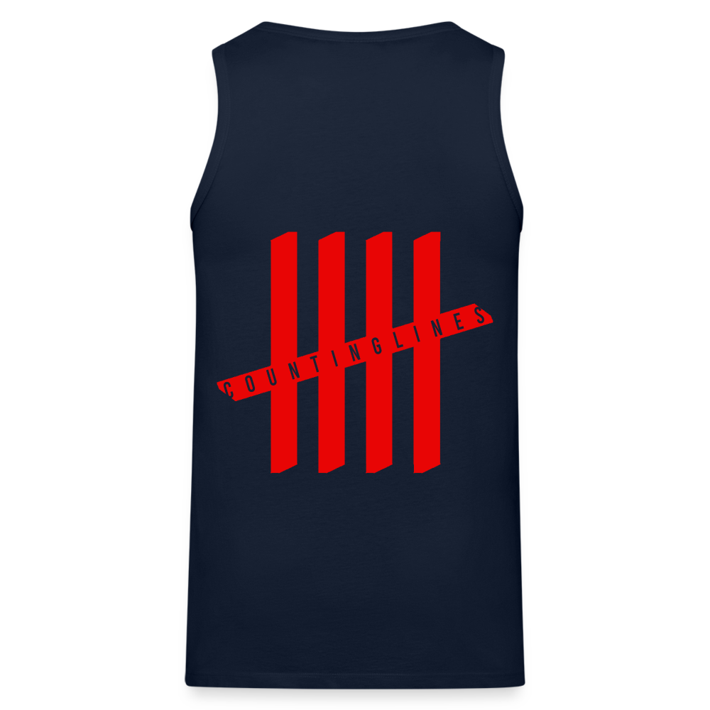 Tank Top - COUNTINGLINES Vertical - Navy