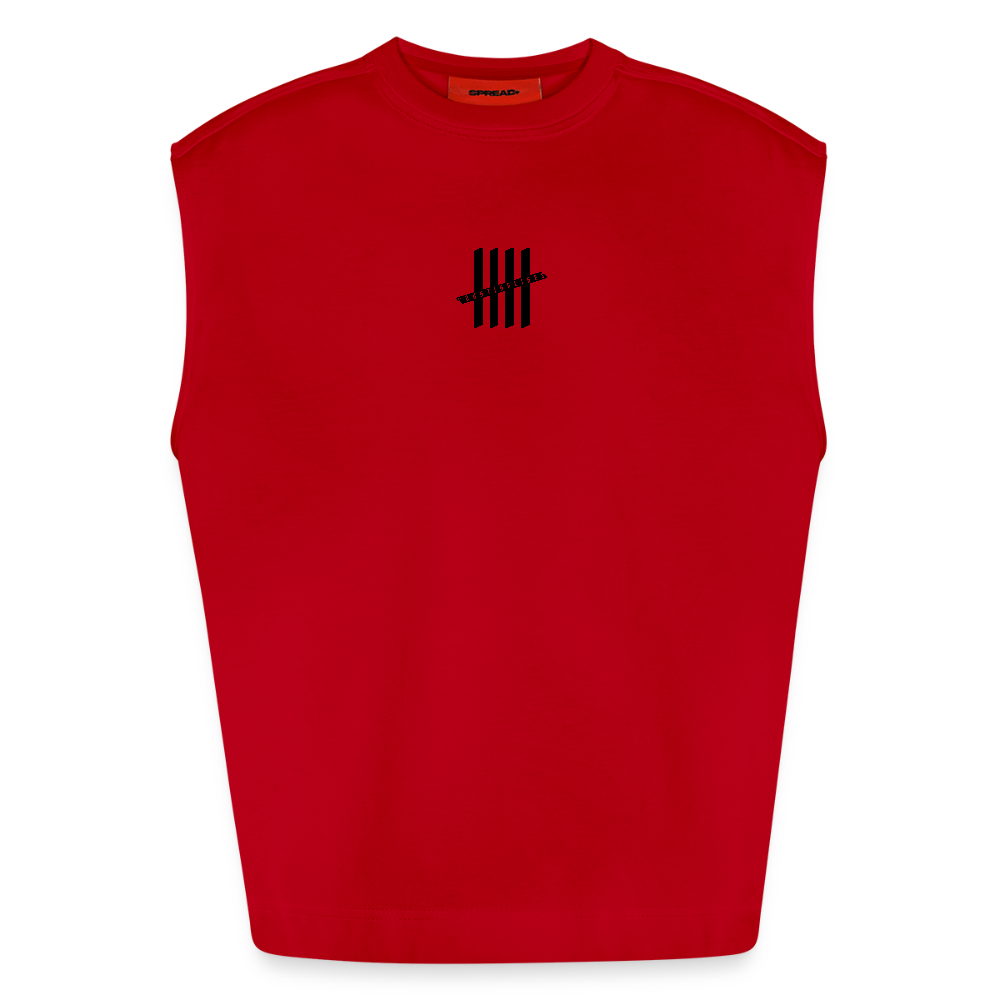 SKULL - Heavyweight Oversized Tank Top - red