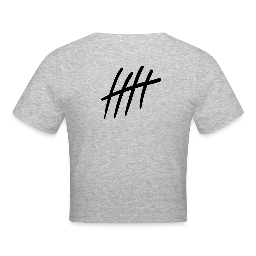 Cropped LINES - heather grey