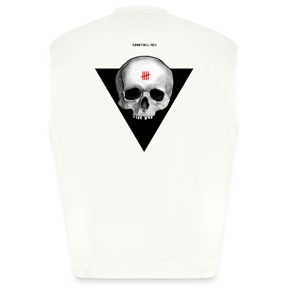 SKULL - Heavyweight Oversized Tank Top - OFF WHITE