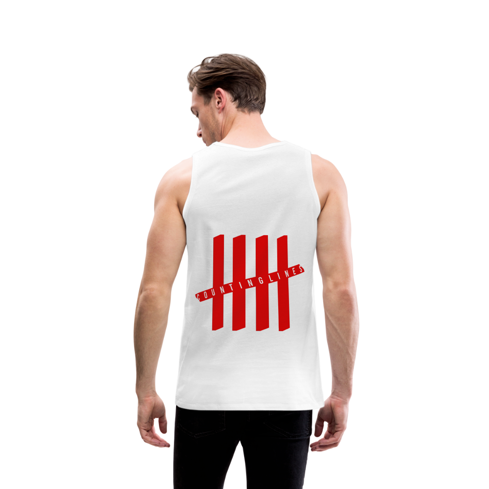 Tank Top - COUNTINGLINES Vertical - Weiß