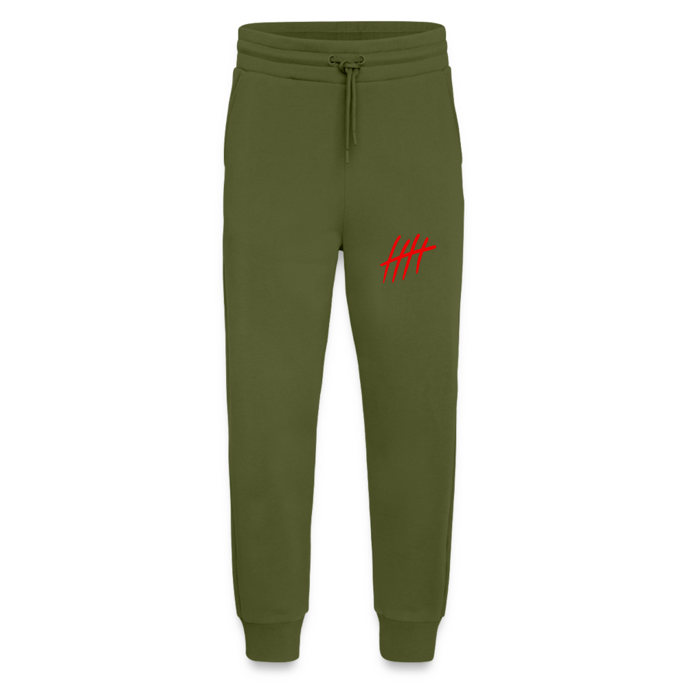 Red LINES Premium Joggers - MOSS GREEN