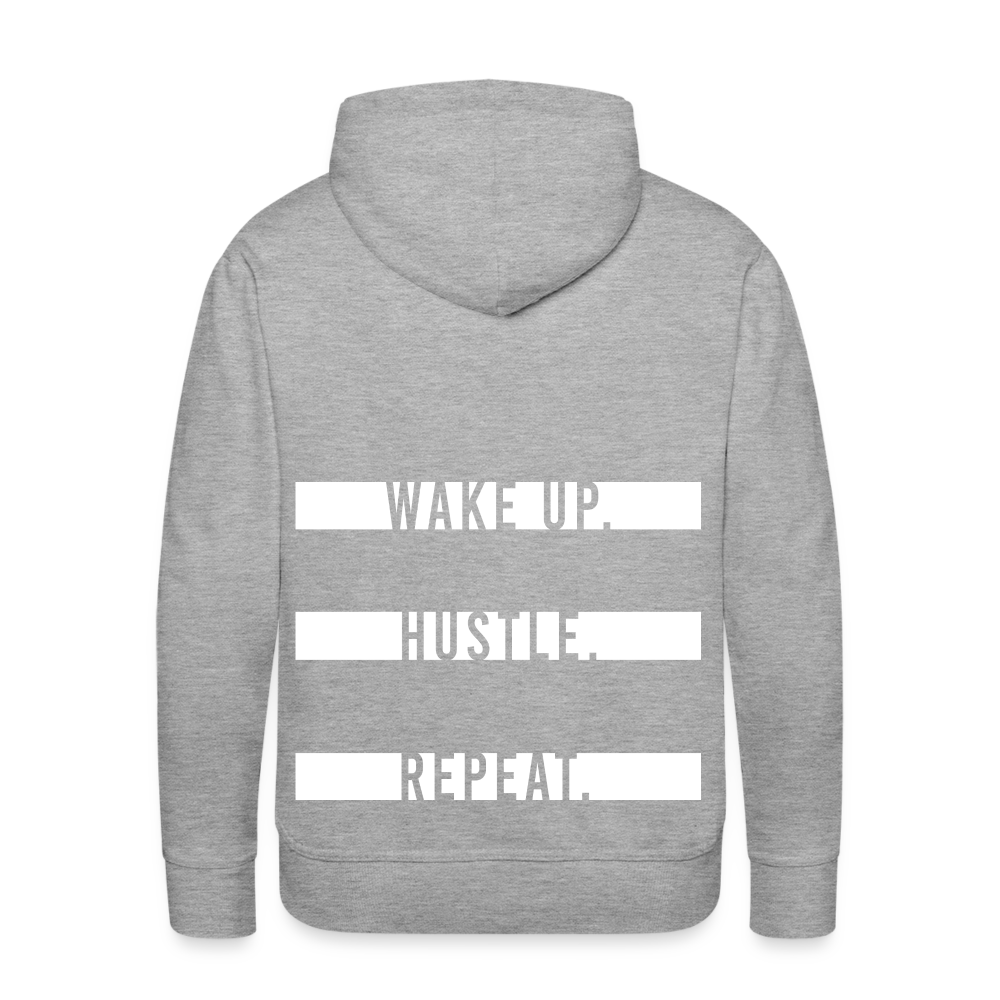 WAKE UP. HUSTLE. REPEAT. - Grau meliert