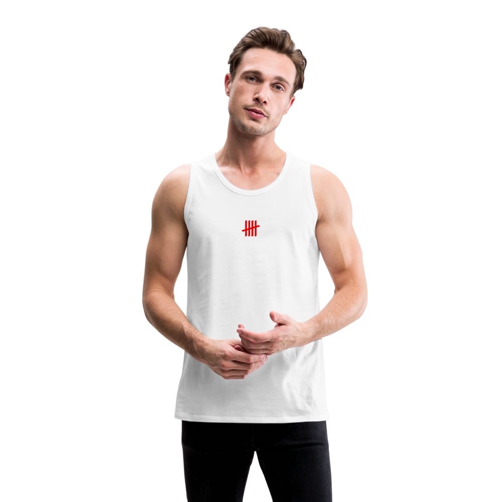 Tank Top - COUNTINGLINES Vertical - Weiß