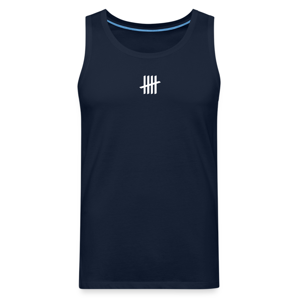 Tank Top - COUNTINGLINES Vertical - Navy
