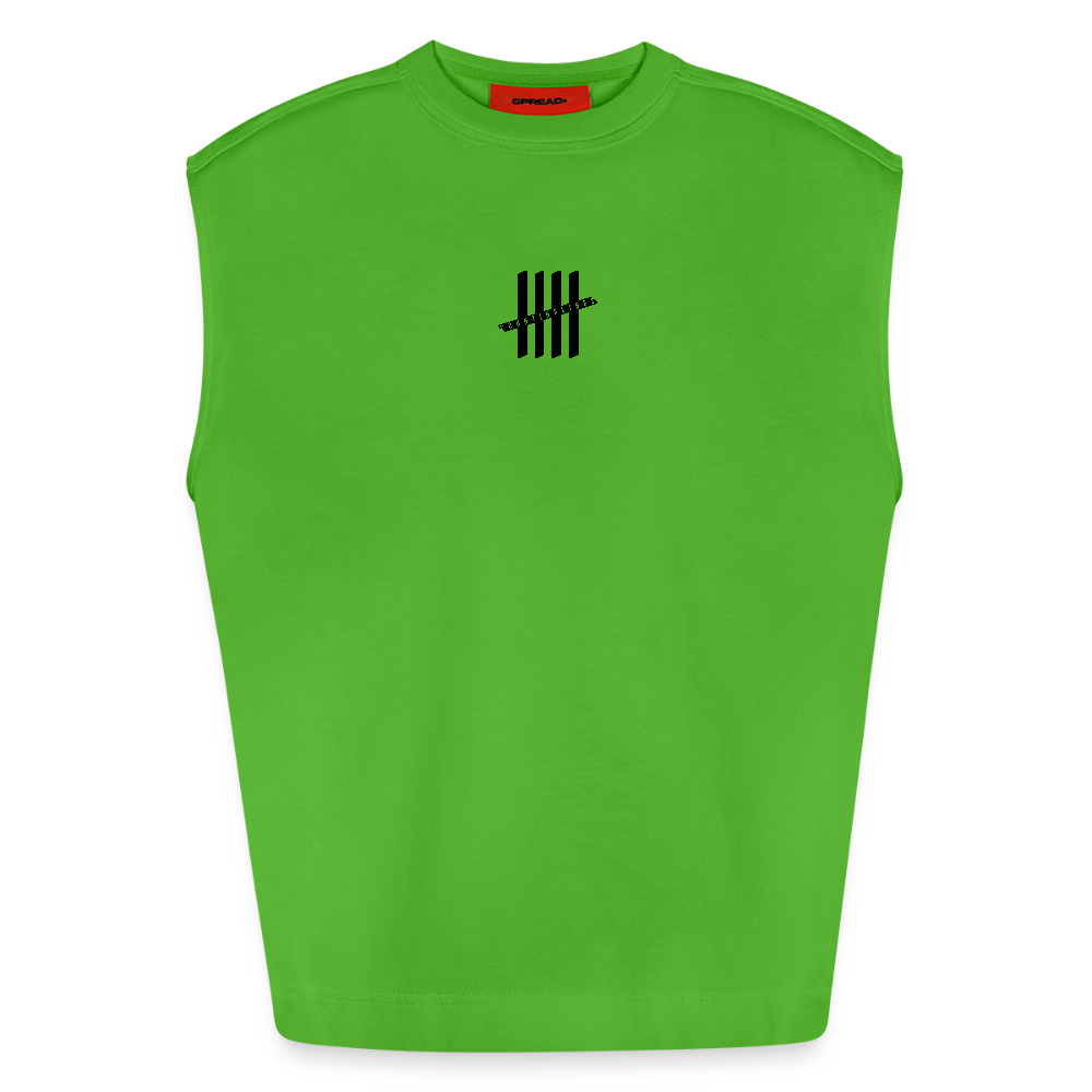 SKULL - Heavyweight Oversized Tank Top - Apple Neon