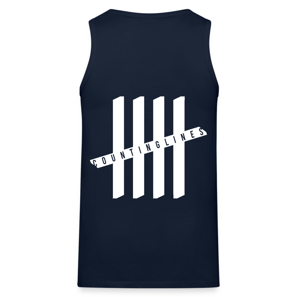 Tank Top - COUNTINGLINES Vertical - Navy