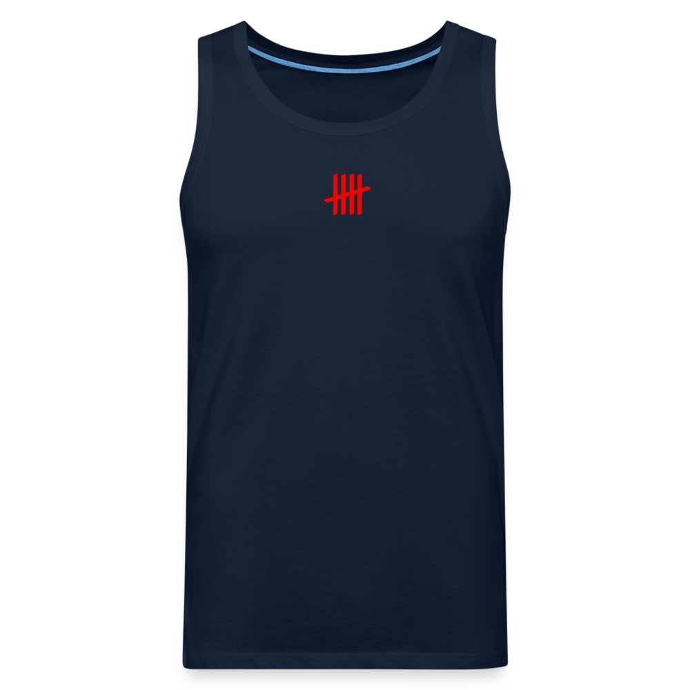 Tank Top - COUNTINGLINES Vertical - Navy