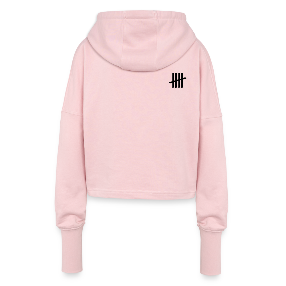 Cropped Hoodie - COUNT.YOUR.LIFE - light pink
