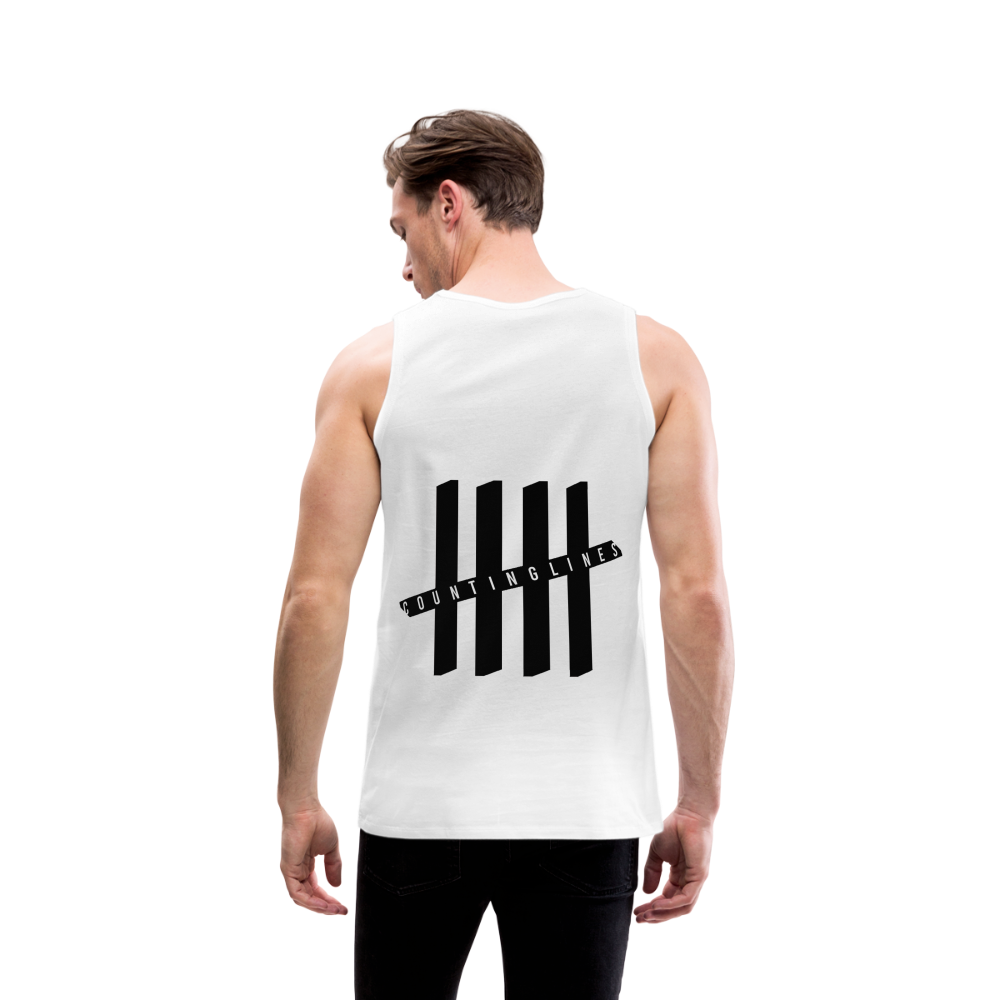 Tank Top - COUNTINGLINES Vertical - Weiß