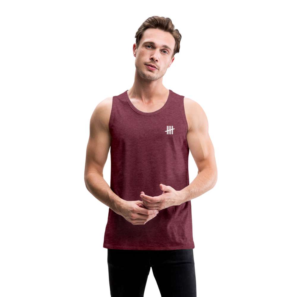 Tank Top - GET S*IT DONE - Bordeauxrot meliert
