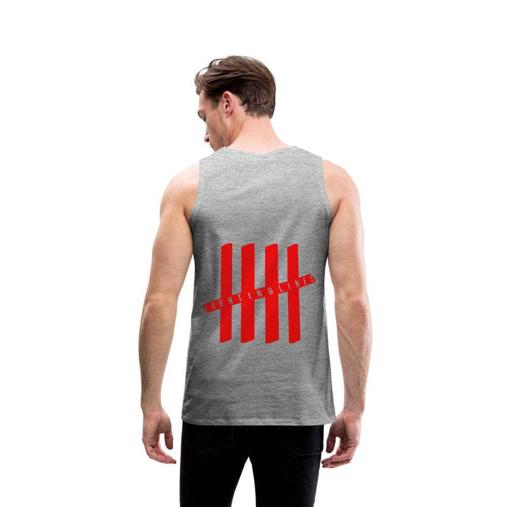 Tank Top - COUNTINGLINES Vertical - Grau meliert