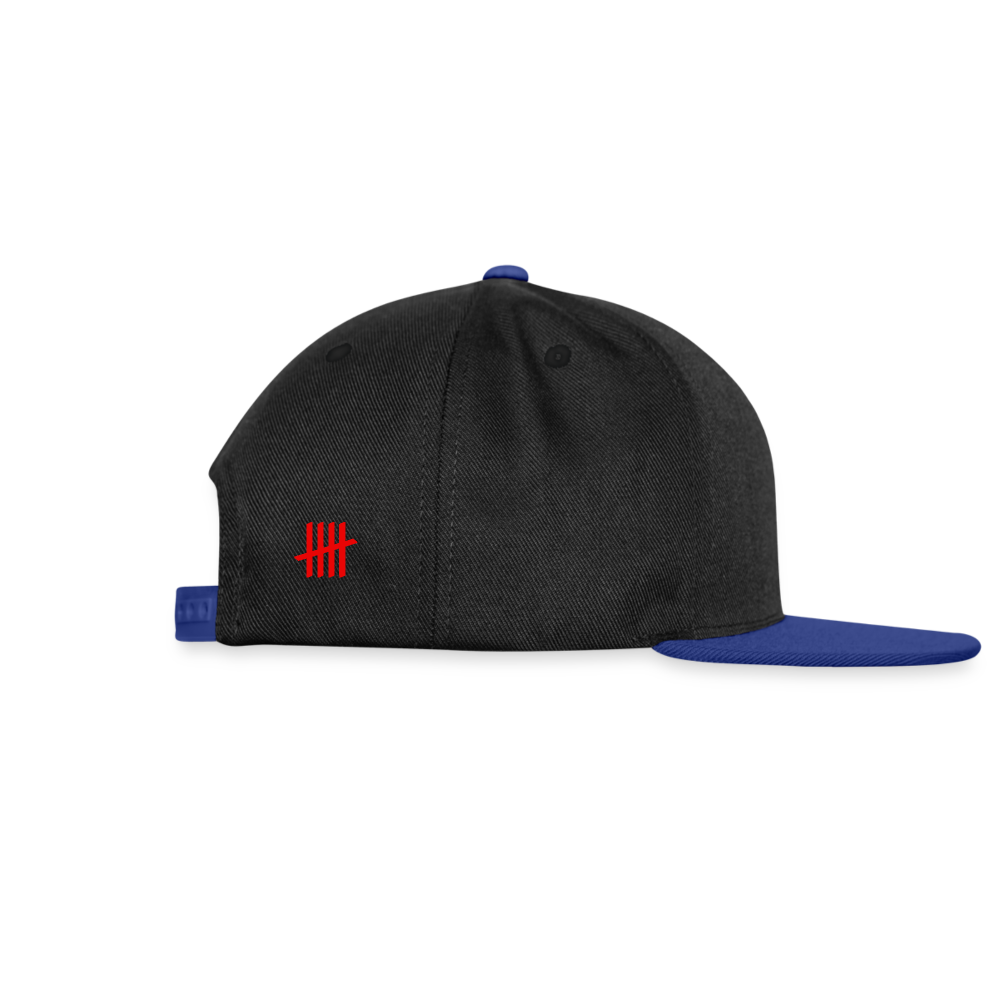 Snapback Cap - COUNT.YOUR.LIFE - Schwarz/Königsblau
